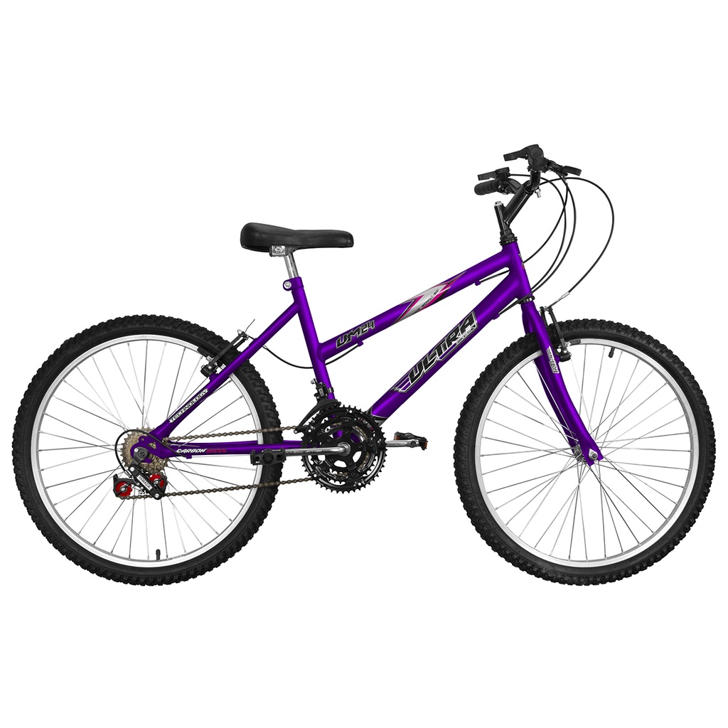Bicicleta Feminina Aro 24 Ultra Bikes 18 Marchas Freios V-Brake Quadro 15 em Oferta na Shopee