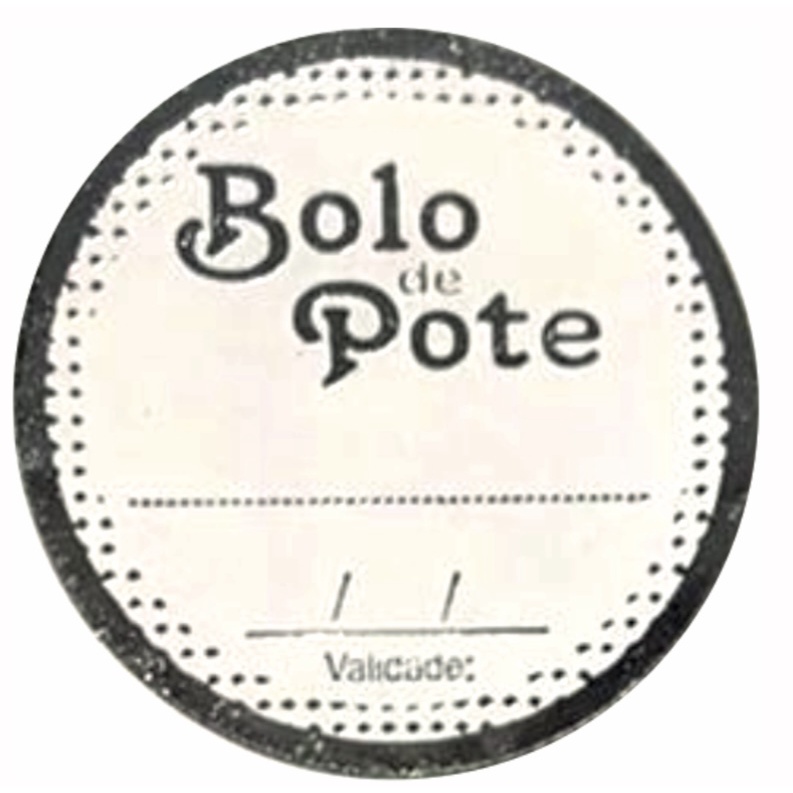 50 Etiquetas Bolo De Pote Prata Sabor E Validade Cód. 730 (Ms) em Oferta na Shopee