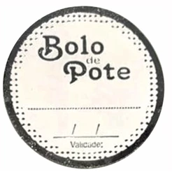 50 Etiquetas Bolo De Pote Prata Sabor E Validade Cód. 730 (Ms)