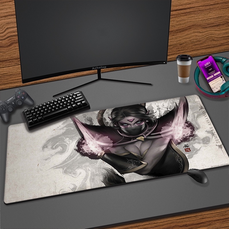 Dota 2 Mouse Pad Gamer Lock Edge Mousepad Para Tapete Grande Mause XXL 100X50 80X30 90X40CM Acessórios De Mesa