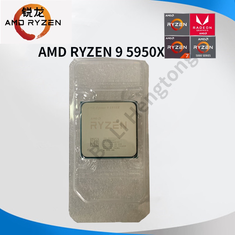 Novo AMD Ryzen 9 5950X R9 5950X 3,4 GHz 16 Pcs 32 Processador De CPU ...