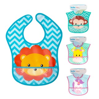Babador Bebe Impermeável com Bolso Pega Cata Migalhas Babador Menino Babador Menina Buba