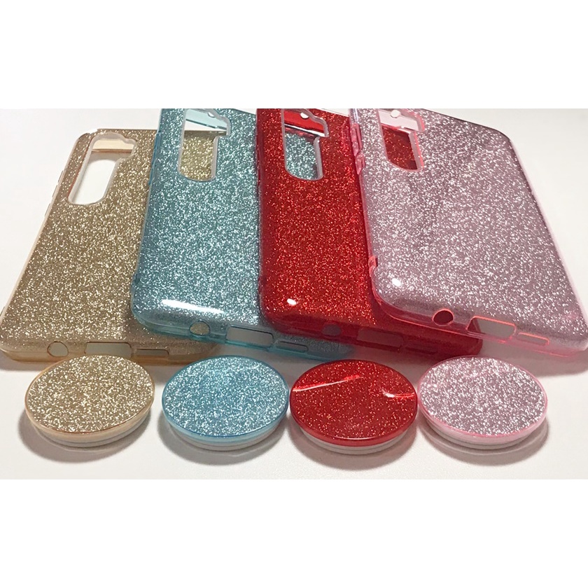 Capa Xiaomi Mi Note 10 Capinha Glitter Com Suporte Popsocket