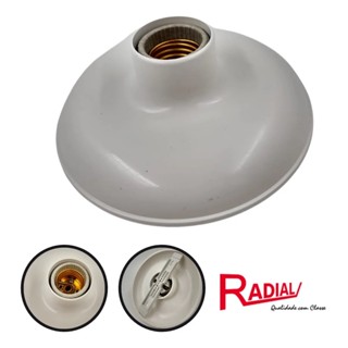 Plafonier Plafon Branco E27 Bocal Porcelana Radial Ref. 1101.008