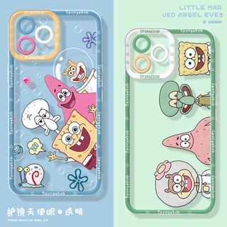 Bob Esponja Quadrada Calça Anjo Olho Capa De Celular Adequada Para iPhone 14 Pro Max 13 12 Mini 11 XS XR X 8 7 Plus 6S 6 SE Transparente Anticolisão Protetora