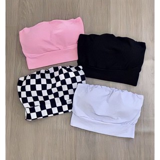 Cropped Top Faixa Tomara Que Caia Com Bojo Suplex em Oferta na Shopee