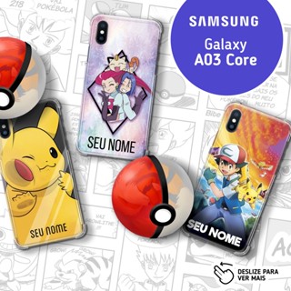Capa Capinha - Samsung Galaxy A03 Core - Pokemon Personalizada com Nome