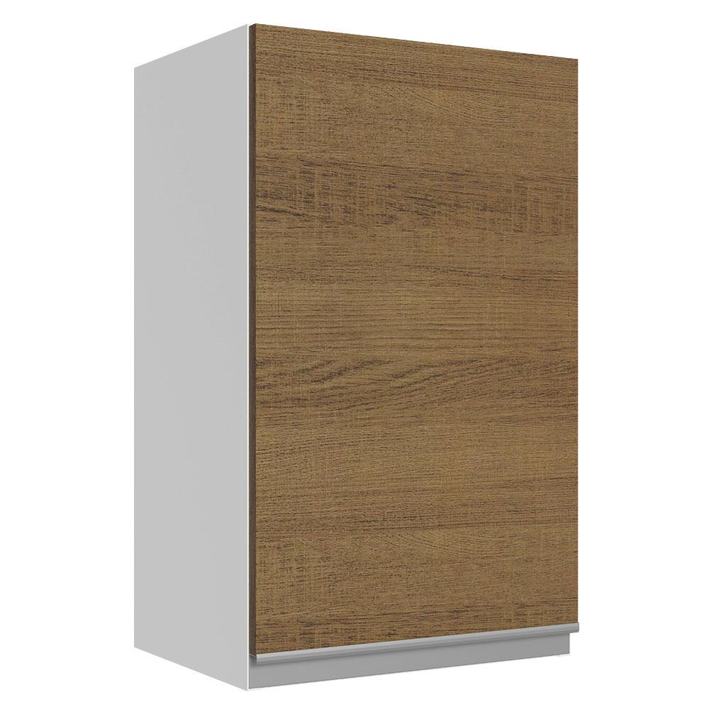 Armário De Cozinha Aéreo 100% MDF 40 cm 1 Porta Branco/Rustic Acordes Madesa - Home & Living