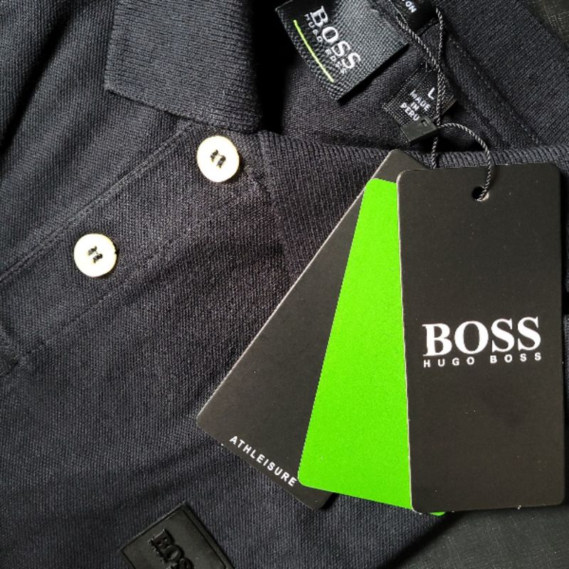 Camiseta Polo Hugo Boss Slim Fit Com Logo Emborrachado