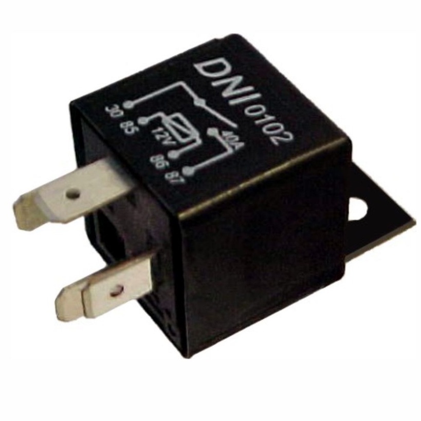Relé Auxiliar Universal 40a 12v 4 Terminais Com Suporte - Dni0102 em Oferta na Shopee