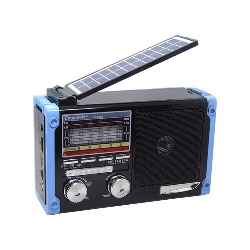 Radio Retro Vintage FM Placa Solar Recarregavel Bluetooth