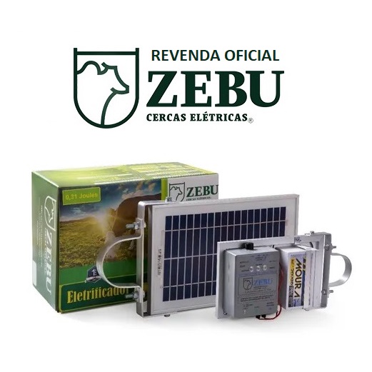 Eletrificador Zebu ZS20BI Choque Cerca Eletrica Rural Solar