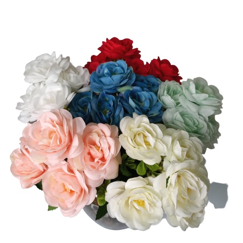 Buquê de Mini Rosas Flores e Plantas Artificiais- CC6428
