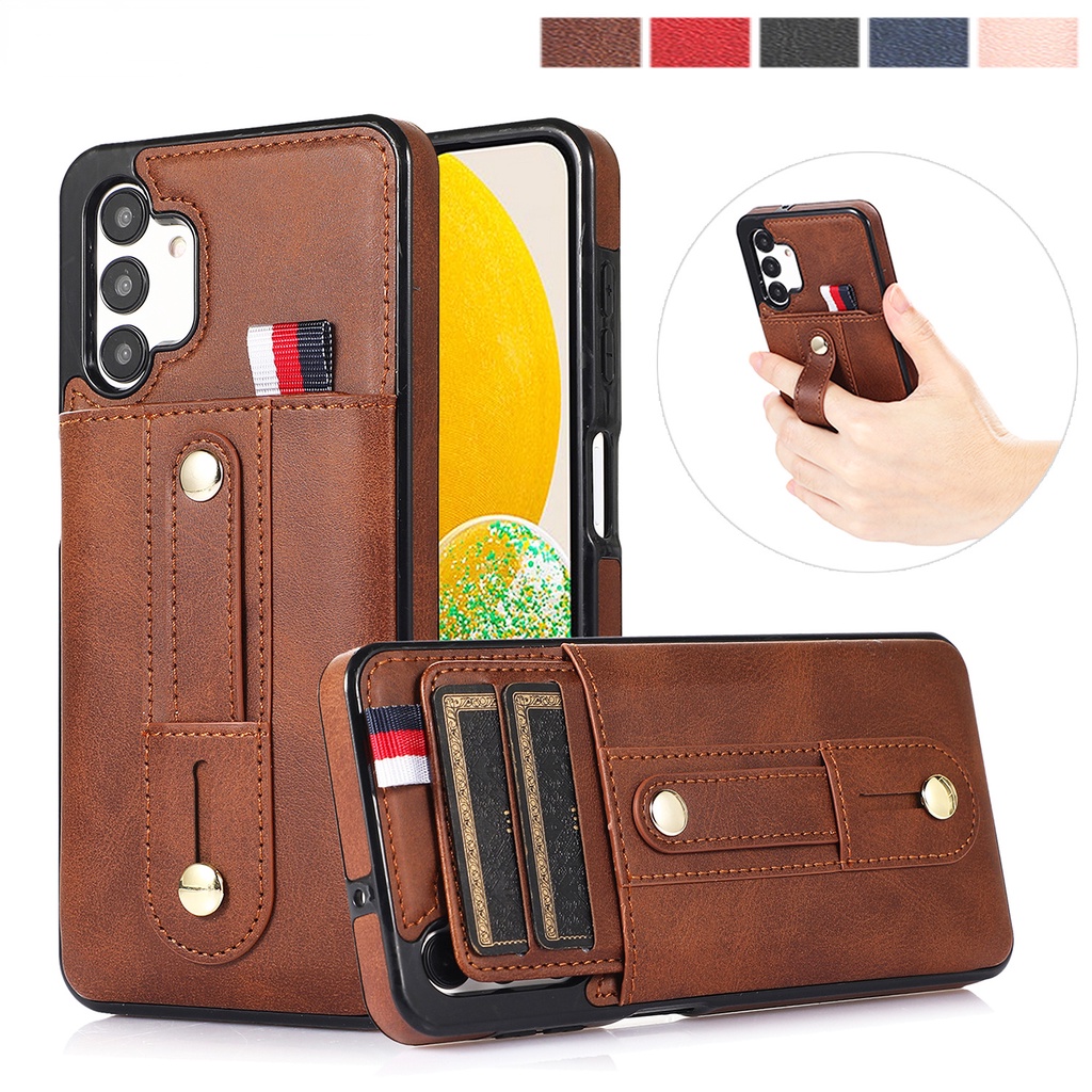 capinha Carteira De Couro Telefone Capa Para Samsung Galaxy A72 A52 A73 A53 A33 A13 A42 A32 A22 A12 Compartimentos De