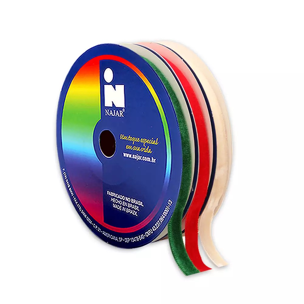 Fita Veludo 950 N.02 10mm com 10mts fita para presente fita decorativa fita para embalagens