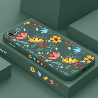 Capa De Celular Para IPhone 8 7 6 6S Plus SE 2020 Flor Colorida Líquido Padrão Lateral