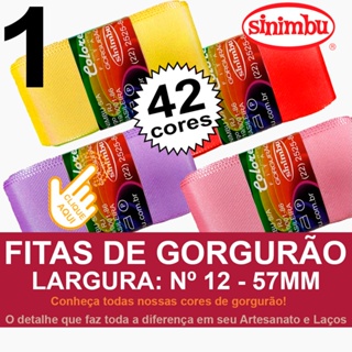 FITA GORGURAO LISA SINIMBU 10MT REF.1354/57 MM/Nº12 em Oferta na Shopee
