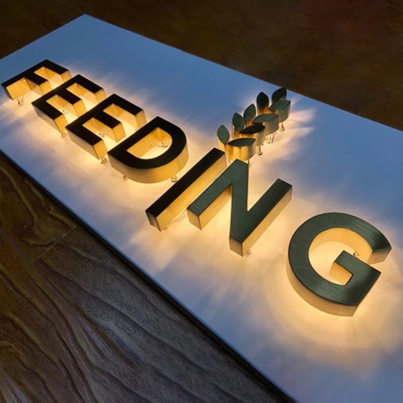 letra caixa com aplicação de led para fachada Escorrega o Preço