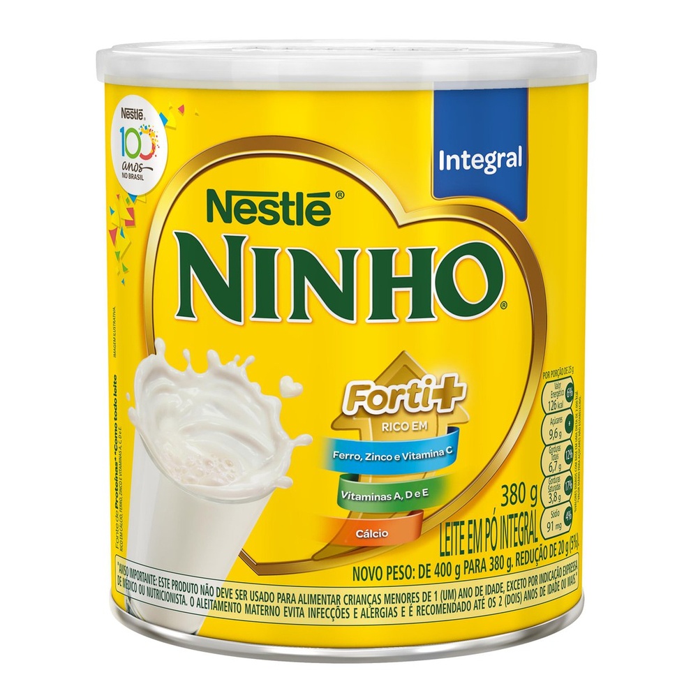 NINHO INTEGRAL LEITE EM PÓ LATA 380g