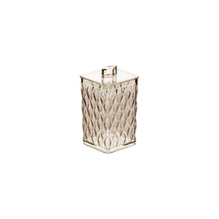 Porta Cotonete ou Algodão com Tampa Citrino Glamour Plasútil