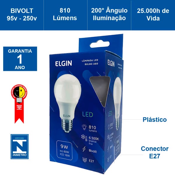 Kit Sensor De Presen A L Mpada Led W Bulbo Soquete E Bivolt Branco Frio Desconto No Pre O