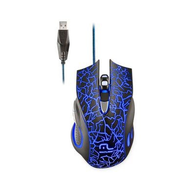 MOUSE GAMER MULTILASER C/ SEIS BOTÕES AZUL  3200 DPI