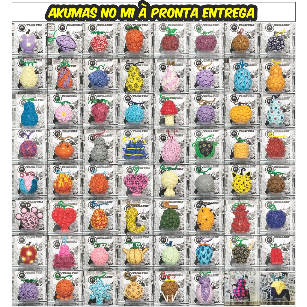 Akuma no mi - One Piece - Action Figure - Mangá  - Zoro - Luffy - Dragon Ball - Kimetsu no Yaiba