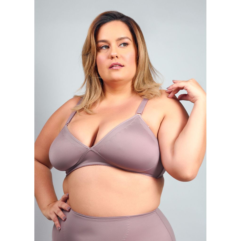 Sutiã Triângulo Duloren Sem Bojo Elegance BERINJELA Plus Size em Oferta na Shopee