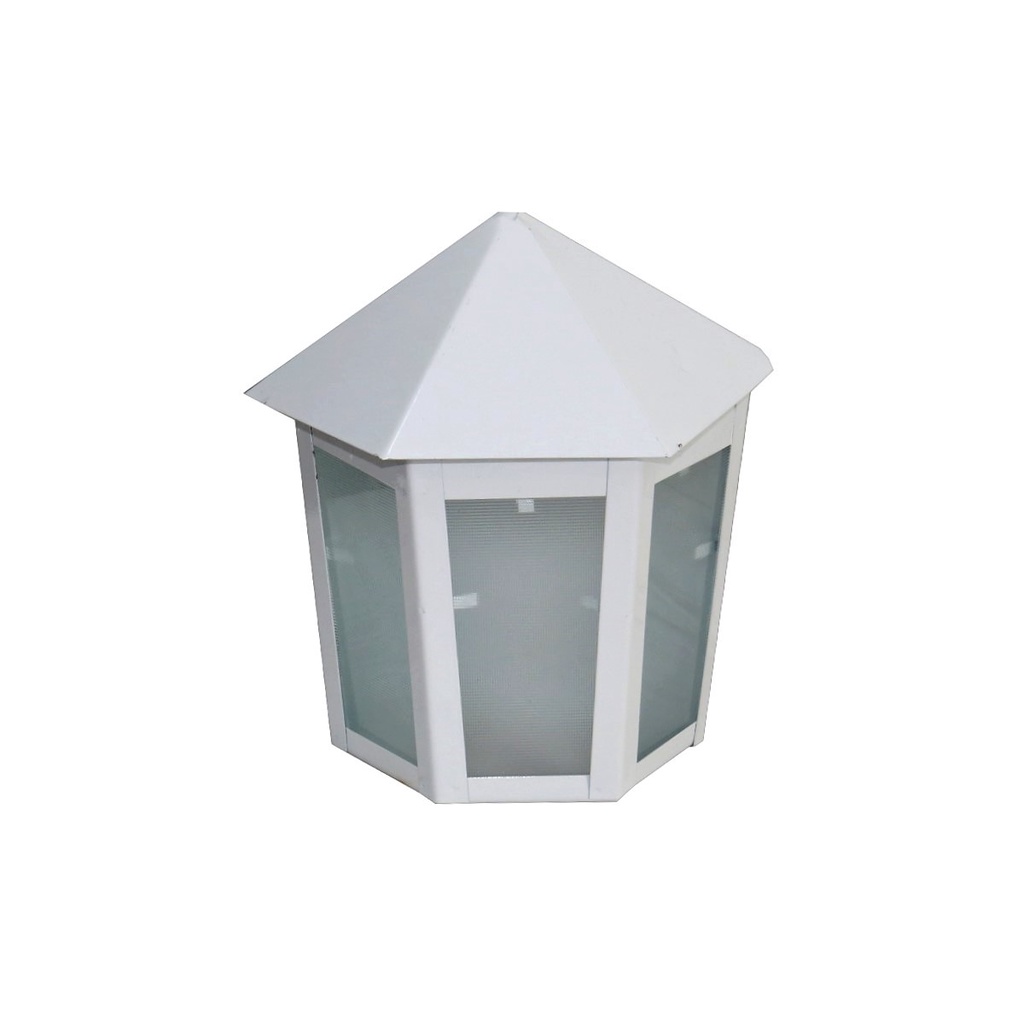 Luminária Veneza Parafusar na Parede Alumínio Branco 19x12cm