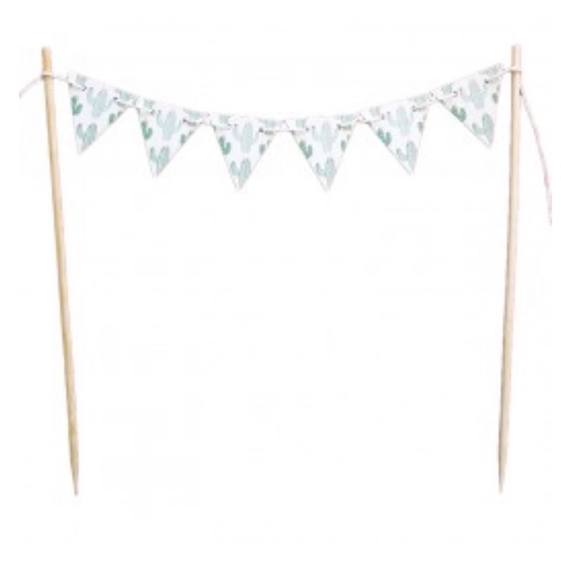 Topo de Bolo Cactos Mini Bandeirinhas