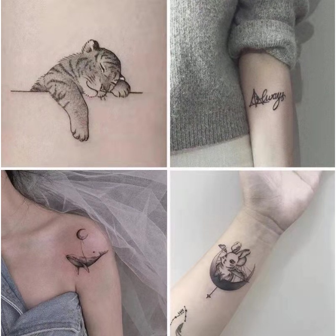 Adesivos De Tatuagem De Braço À Prova D'água Duradoura Simples