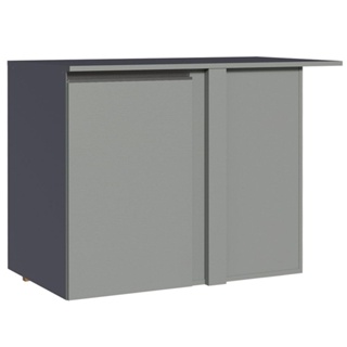 Balcão de Canto Armário de Cozinha 1 Porta Suspenso Cinza Nice Madesa em Oferta na Shopee