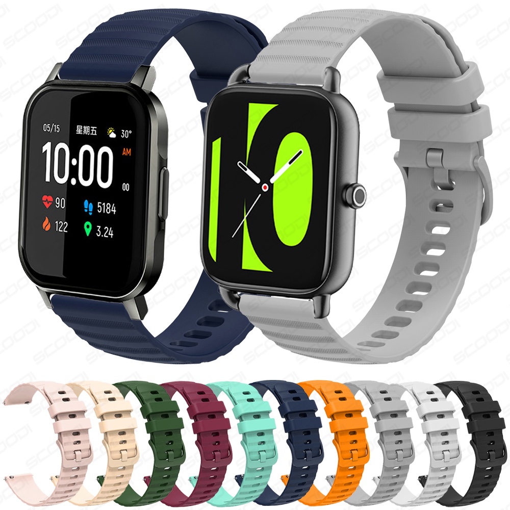 Pulseira Esportiva De Silicone De 20mm Para Relógio Inteligente Haylou 2 LS02 RS4 RS4 Plus De Substituição Smartwatch