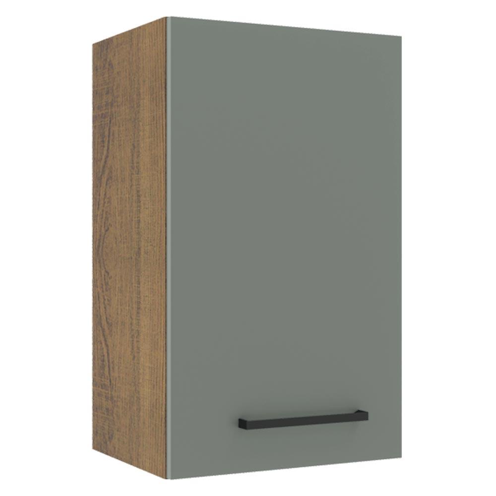 Armário de Cozinha Aéreo 40 cm 1 Porta Rustic/Cinza Agata Madesa - Home & Living