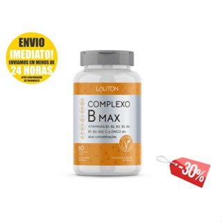 Complexo B Max 60 Cáps B1 B2 B3 B5 B6 B12 Zinco Vitamina C Biotina E Ác. Fólico Imunidade Anemia