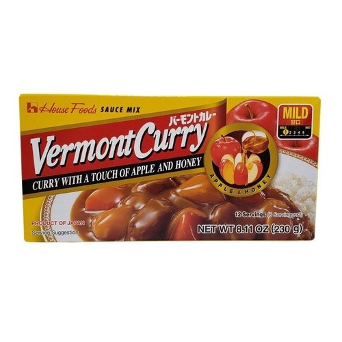 Tempero Japonês Curry Vermont Mild Suave 230G House Foods em Oferta na Shopee