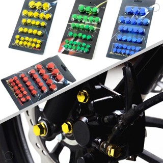 Capa Colorida De Parafuso Para Modificação De Motocicleta Decoração De Motor Hexagonal kit 30 peças