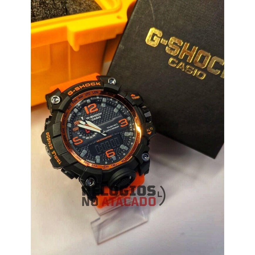 G-Shock mudmaster Laranja/preto- Linha Gold - Promo 3332