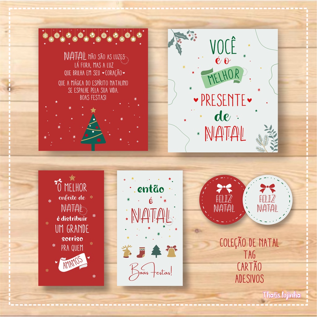 PROMOÇÃO !! Tag Feliz Natal - Cartão agradecimento Feliz Natal - Boas  Festas | Shopee Brasil