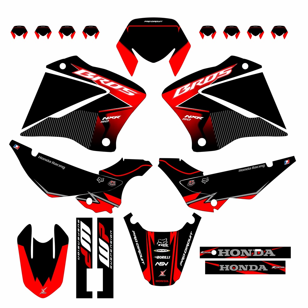 Gráfico adesivo Moto Honda Bros Nx 150 - Moto Trilha