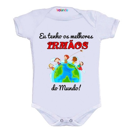 Body Bebê Personalizado Melhores Irmãos Do Mundo