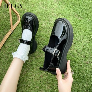 IELGY Estilo Britânico Calcanhar Alto Reforçado Doce mary jane Feminino Sapatos