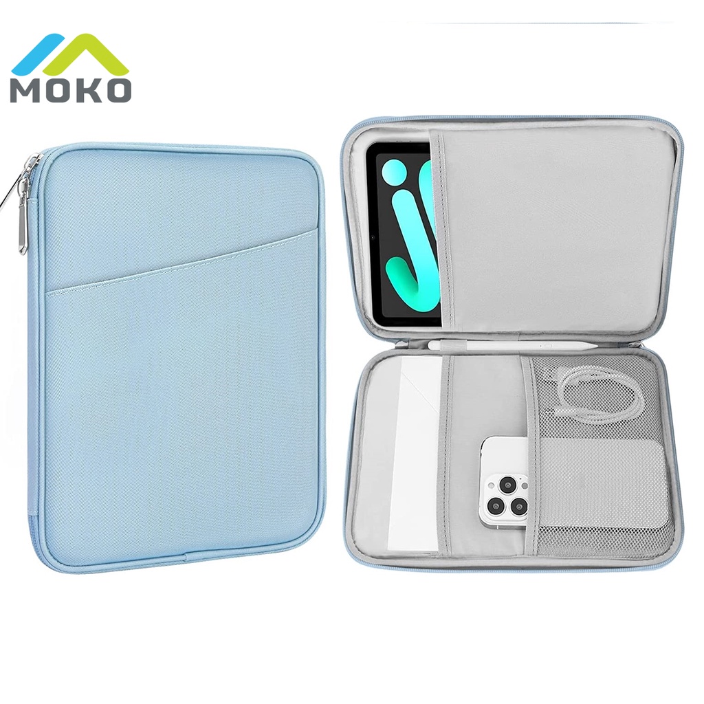 MoKo 8-9 Polegadas Capa Protetora Para Tablet Sleev Bag Com Bolso Inclinado , Serve iPad Mini 6 5/4/3/2/1 , Galaxy Tab A7 Lite 8.7/A 8.0 8.4 , 8.0