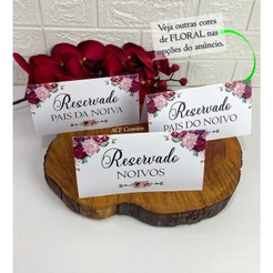 Kit 3 Plaquinhas RESERVADO de Mesa para casamento (marcador de mesa, reserva)