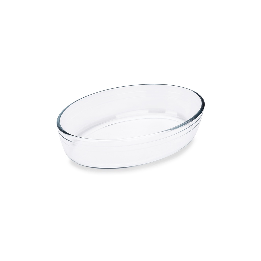 Assadeira oval Brinox Cheff 1,6 litros 26 x 18 x 6 cm Vidro