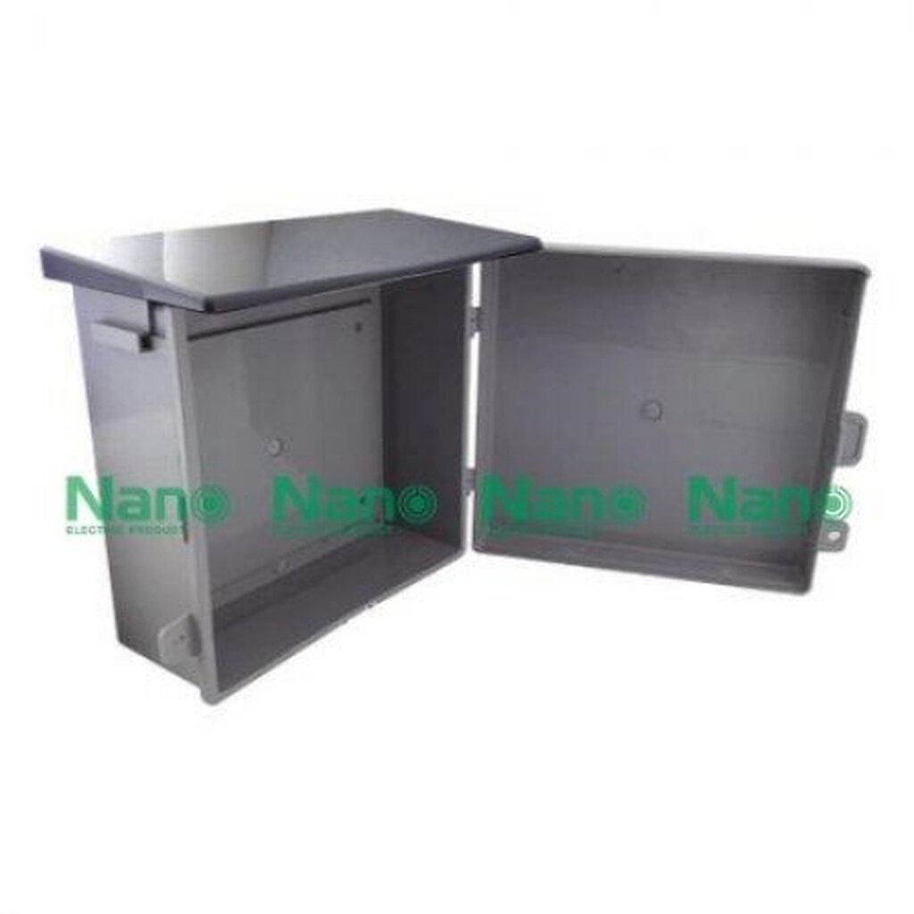 รูปสินค้า NANO Electric® NANO-102G ตู้กันน้ำพลาสติก มีหลังคา ฝาทึบ ขนาด 11.50x13x6 นิ้ว (290 x 328 x 160 mm) สีเทา