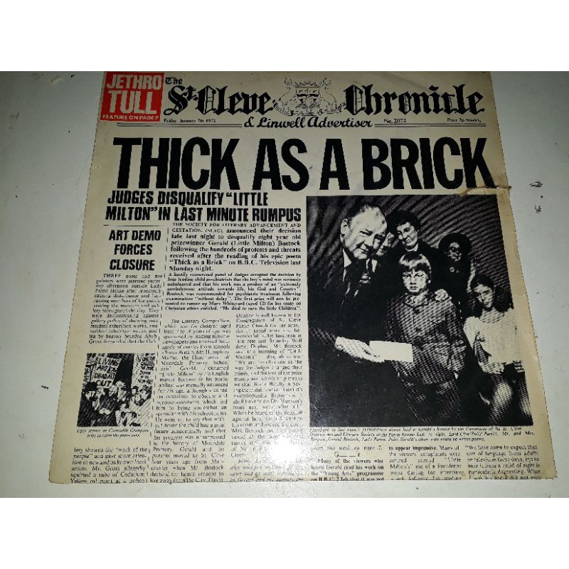 LP JETHRO TULL THICK AS A BRICK VINIL ÓTIMO USADO