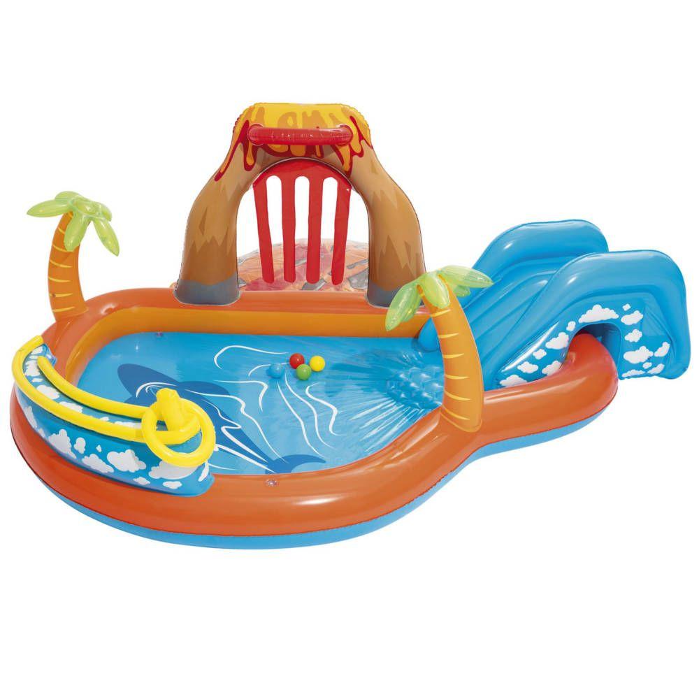 Piscina Infantil Inflável Bestway Vulcão Interativa 208 Litros Estrutura em PVC - Mom & Baby