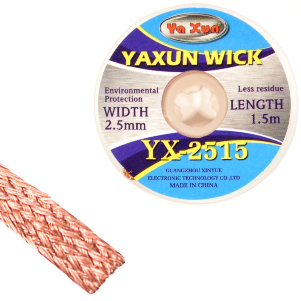 Malha Dessoldadora De Cobre Solda Yaxun Yx 2515 2,5mm - 1.5m em Oferta na Shopee