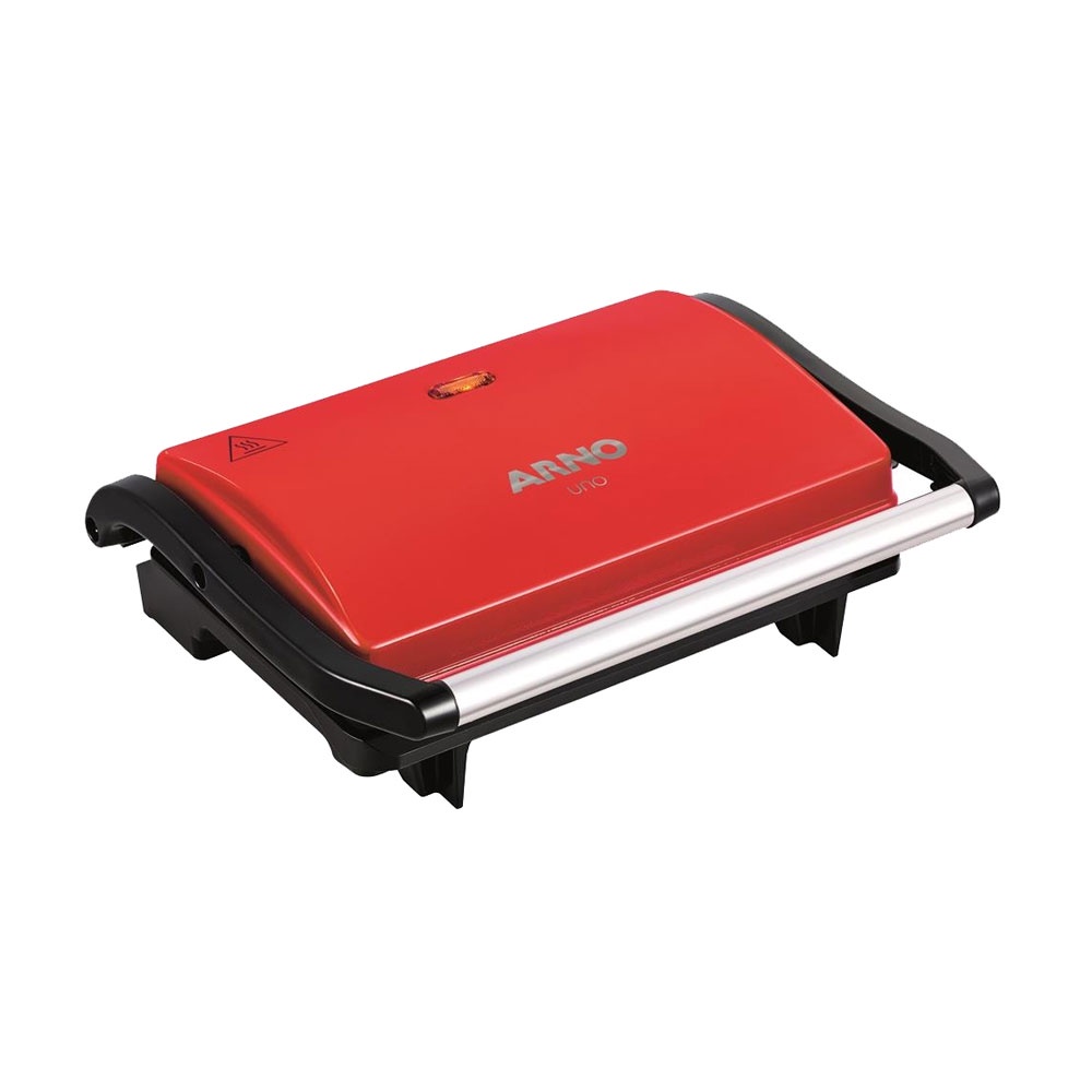 Grill Sanduicheira Arno Compact Uno Antiaderente Vermelha 110V